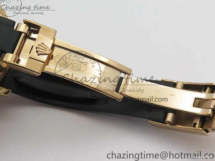 0209 GoodFit Yacht-Master 40mm 116695SATS BP Maker Best Edition Crystal Bezel On Black Rubber Strap Swiss ETA 3555